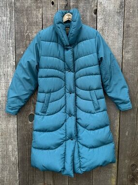 VTG 80s Tempco Seattle Goose Down Fill Quilted Maxi Winter Puffer Jacket 12